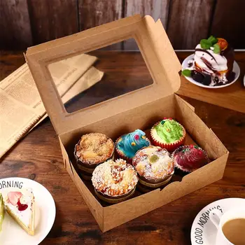 10pcs 6 Cavities Kraft Paper Cupcake Box with Inserts Cupcake Containers Dessert Cake Carriers Food Packaging Box Wedding Party
10pcs 6 Cavities Kraft Paper Cupcake Box with Inserts Cupcake Containers Dessert Cake Carriers Food Packaging Box Wedding Party