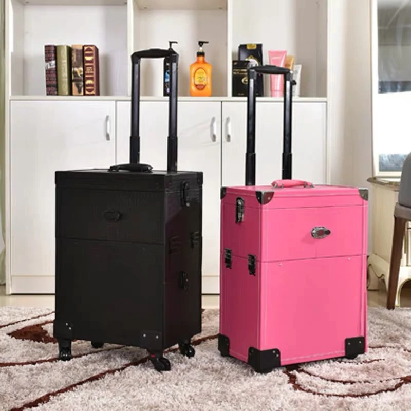 

2019 New Hot Manicure Rolling luggage Men Tattoo trolley suitcases Women high quality Makeup Toolbox cosmetic case with wheels
