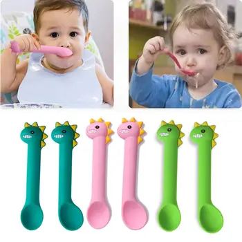 2Pcs/set Baby Silicone Soft Feeding Spoon Tableware Cartoon Dinosaur Shape Spoons Dishes Infant Utensils Learning Spoons
2Pcs/set Baby Silicone Soft Feeding Spoon Tableware Cartoon Dinosaur Shape Spoons Dishes Infant Utensils Learning Spoons