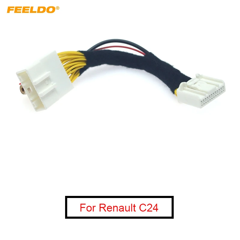 

FEELDO 10Pcs Car Rear Camera Reversing RCA Video Convert Cable For Renault C24 OEM Monitor Connection Wiring Adapter #FD2101