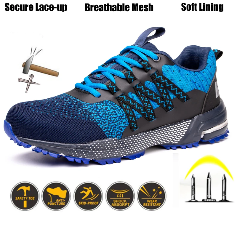 2021Autumn Safety Shoes Steel Toe Men Fashion Anti-smashing Men's Work Shoes Black Breathable Comfortable Sports Shoes Seguridad
2021Autumn Safety Shoes Steel Toe Men Fashion Anti-smashing Men's Work Shoes Black Breathable Comfortable Sports Shoes Seguridad