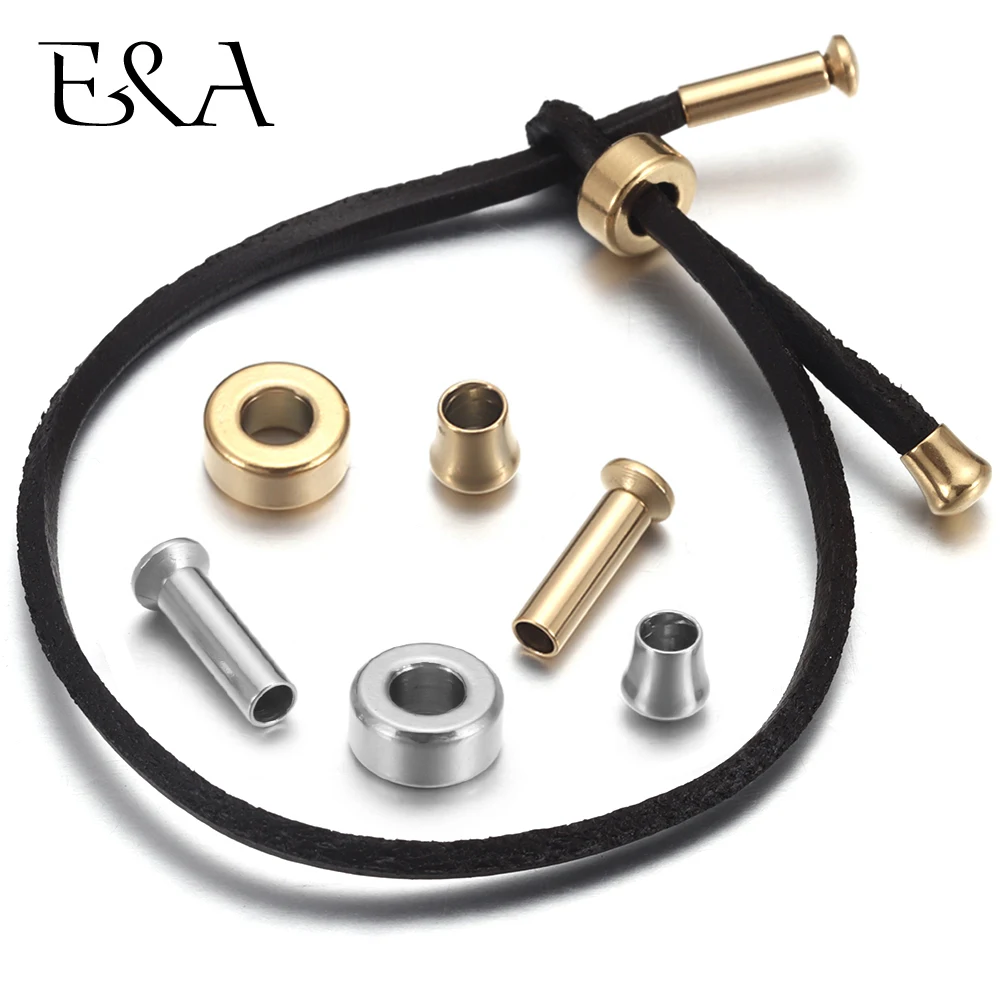 2Sets Stainless Steel 18K Gold Fastener Clasp End Cap Spacer Beads for Adjustable Bracelet Milan Rope Jewelry Making Accessories
2Sets Stainless Steel 18K Gold Fastener Clasp End Cap Spacer Beads for Adjustable Bracelet Milan Rope Jewelry Making Accessories
