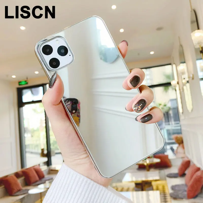 Luxury Plating Make Up Mirror Phone Case For iPhone 11 Pro Max XR XsMax X XS 6 6S 7 8 Plus 8P Fundas Coque Simple Silver Bumper 
Luxury Plating Make Up Mirror Phone Case For iPhone 11 Pro Max XR XsMax X XS 6 6S 7 8 Plus 8P Fundas Coque Simple Silver Bumper