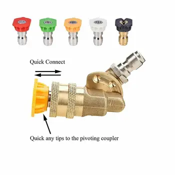High Pressure 4,500 PSI Washer Pivot Coupler Quick Connector 1/4" Rod Spray Wand 90° Range + 5 Nozzle Tip Heads For Car Washing
High Pressure 4,500 PSI Washer Pivot Coupler Quick Connector 1/4" Rod Spray Wand 90° Range + 5 Nozzle Tip Heads For Car Washing