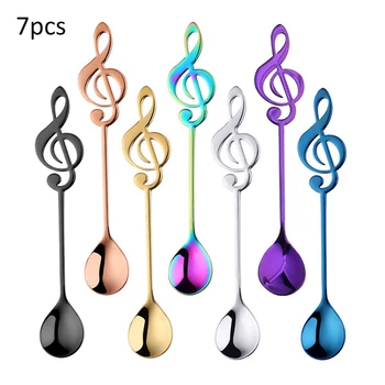 7pcs/ 4pcs Musical Note Coffee Spoons Stainless Steel Tea Stirring Spoons Set Sugar Ice Cream Mug Dessert Spoon Drink Tableware
7pcs/ 4pcs Musical Note Coffee Spoons Stainless Steel Tea Stirring Spoons Set Sugar Ice Cream Mug Dessert Spoon Drink Tableware