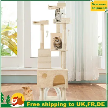 175cm Cat Tree Tower Activity Scratching Posts Large Cat Climbing Tower Tree Furniture Cat Arch Toy Mice Perches Platform Condos
175cm Cat Tree Tower Activity Scratching Posts Large Cat Climbing Tower Tree Furniture Cat Arch Toy Mice Perches Platform Condos