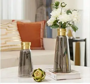 GLASS VASE GOLD-PLATED BOTTLE MOUTH AMERICAN MODERN HOME FLOWER ARRANGEMENT LIGHT GRAY TRANSPARENT VASES FLORAL DESK DECORATION
GLASS VASE GOLD-PLATED BOTTLE MOUTH AMERICAN MODERN HOME FLOWER ARRANGEMENT LIGHT GRAY TRANSPARENT VASES FLORAL DESK DECORATION