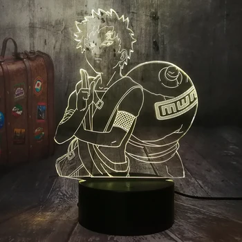Japan Anime Figure Naruto Gaara 3D LED Optical Illusion Night Light 7 Color Table Lamp Sasuke Kid Bedroom Decor Christmas lamp
Japan Anime Figure Naruto Gaara 3D LED Optical Illusion Night Light 7 Color Table Lamp Sasuke Kid Bedroom Decor Christmas lamp
