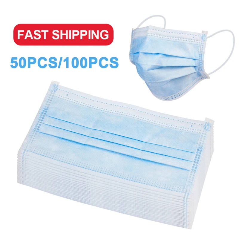 50pcs/100pcs 3 Layers Anti-Pollution Filter Formaldehyde Bacteria Proof Face Mouth Masks Non Woven Disposable Dust Masks FFP2
50pcs/100pcs 3 Layers Anti-Pollution Filter Formaldehyde Bacteria Proof Face Mouth Masks Non Woven Disposable Dust Masks FFP2