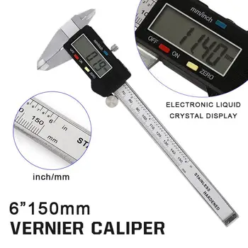 LCD Digital Vernier Caliper Universal Portable Metric/Imperial 6inch 150mm School Manufacturing Micrometer Vernier Caliper
LCD Digital Vernier Caliper Universal Portable Metric/Imperial 6inch 150mm School Manufacturing Micrometer Vernier Caliper