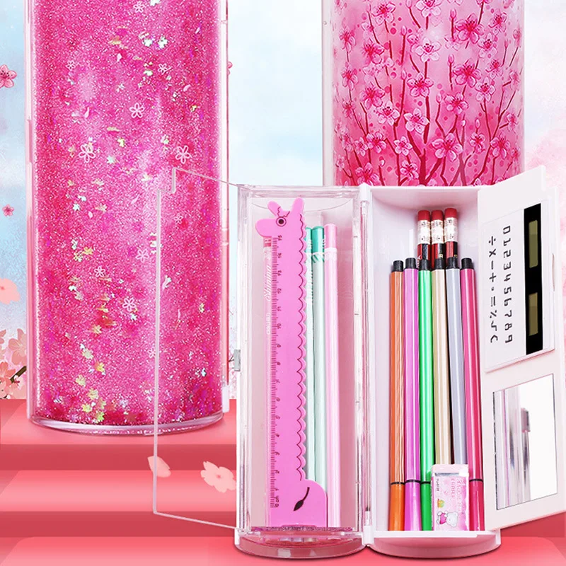 Quicksand Stationery Box Transparent Cylindrical Pencil Case Multi-Function Pen Case Portable GV99
Quicksand Stationery Box Transparent Cylindrical Pencil Case Multi-Function Pen Case Portable GV99