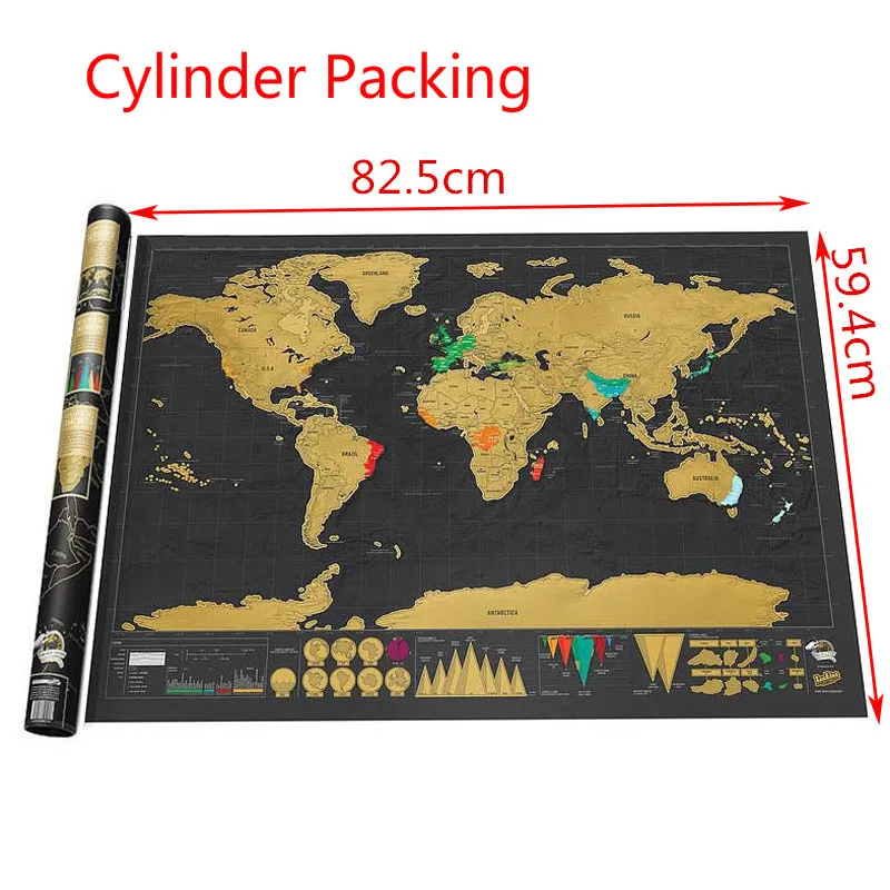82cm*59cm Scratch Map Scratch Off World Travel Map Poster Copper Foil Sticker Personalized Journal Log Big Size with Cylinder
82cm*59cm Scratch Map Scratch Off World Travel Map Poster Copper Foil Sticker Personalized Journal Log Big Size with Cylinder