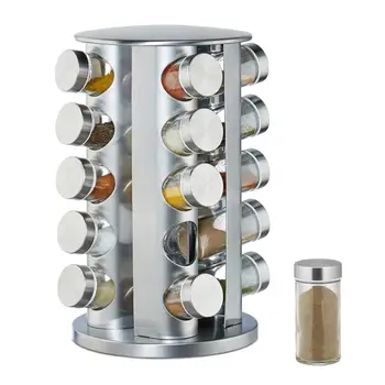 Glass Bottle Rotating Seasoning Rack For 20 Bottles Stainless Steel Modern Design Spice Storage High Quality Quick Delivery
Glass Bottle Rotating Seasoning Rack For 20 Bottles Stainless Steel Modern Design Spice Storage High Quality Quick Delivery