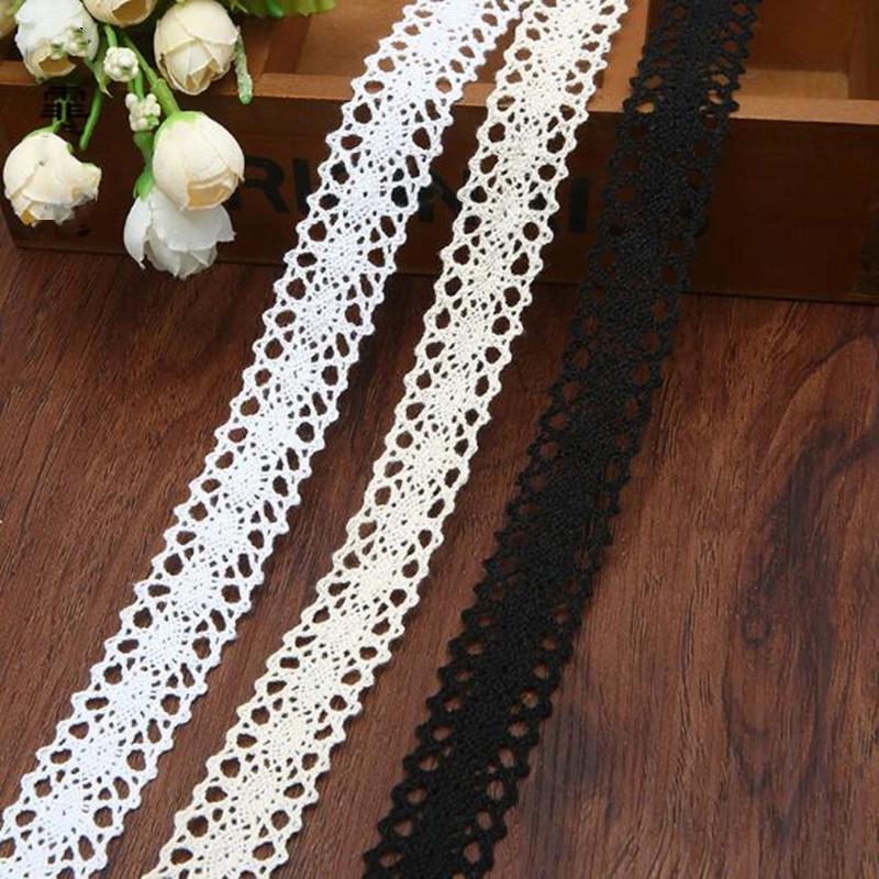 cotton Lace Trim Ribbon 2cm Apparel Sewing/Fabric DIY craft Garment Decor black Wedding birthday party Scrapbook necklace Wh
cotton Lace Trim Ribbon 2cm Apparel Sewing/Fabric DIY craft Garment Decor black Wedding birthday party Scrapbook necklace Wh