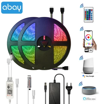 RGB LED Strip 5050 2835 WiFi Contoller Waterproof LED Lights for room Mobile Phone Control Led Neon Light DC 12V Flexible Strip
RGB LED Strip 5050 2835 WiFi Contoller Waterproof LED Lights for room Mobile Phone Control Led Neon Light DC 12V Flexible Strip