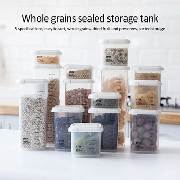 240/650/1000/1800/2200ml Tea Bean Grain Spice Food Grain Plastic Storage Box Transparent Sealed Jar For Kitchen Fridge Container
240/650/1000/1800/2200ml Tea Bean Grain Spice Food Grain Plastic Storage Box Transparent Sealed Jar For Kitchen Fridge Container
