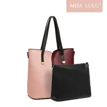 Miss Lulu Fashion women new 2020 leather shoulder bag 2 in 1 handbag Girls messenger bag
Miss Lulu Fashion women new 2020 leather shoulder bag 2 in 1 handbag Girls messenger bag