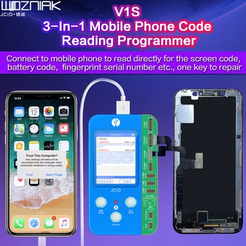JCID V1S For IPHONE 7 8 8P X 11 PRO MAX Photosensitive Original Color Touch shock Battery Fingerprint Serial Number Programmer
JCID V1S For IPHONE 7 8 8P X 11 PRO MAX Photosensitive Original Color Touch shock Battery Fingerprint Serial Number Programmer