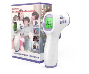 Non contact Infrared sensor thermometer body Forehead Infrared Thermometer LED display Fever alarm
Non contact Infrared sensor thermometer body Forehead Infrared Thermometer LED display Fever alarm