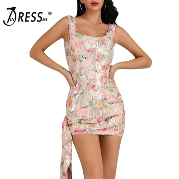 INDRESSME 2019 New Women Party Sexy Square Neck Straps Sleeveless Sequins Sparkling Floral Sequined Bodycon Mini Tank Club Dress
INDRESSME 2019 New Women Party Sexy Square Neck Straps Sleeveless Sequins Sparkling Floral Sequined Bodycon Mini Tank Club Dress