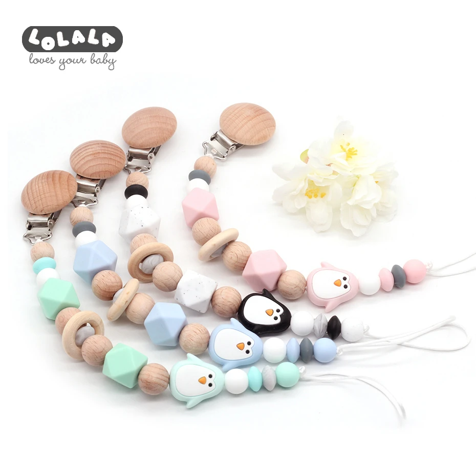 Silicone Cute penguin Pacifier clip Chain Crochet Beads Dummy Holder for Infant Baby Shower Gift hand made speenkoord
Silicone Cute penguin Pacifier clip Chain Crochet Beads Dummy Holder for Infant Baby Shower Gift hand made speenkoord