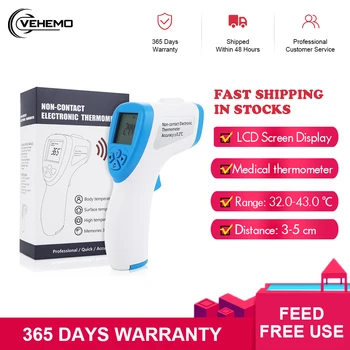 Infrared Forehead Thermometer best baby thermometer LCD Display Digital Termometro Non-contact Body Temperature Measure Sensor
Infrared Forehead Thermometer best baby thermometer LCD Display Digital Termometro Non-contact Body Temperature Measure Sensor