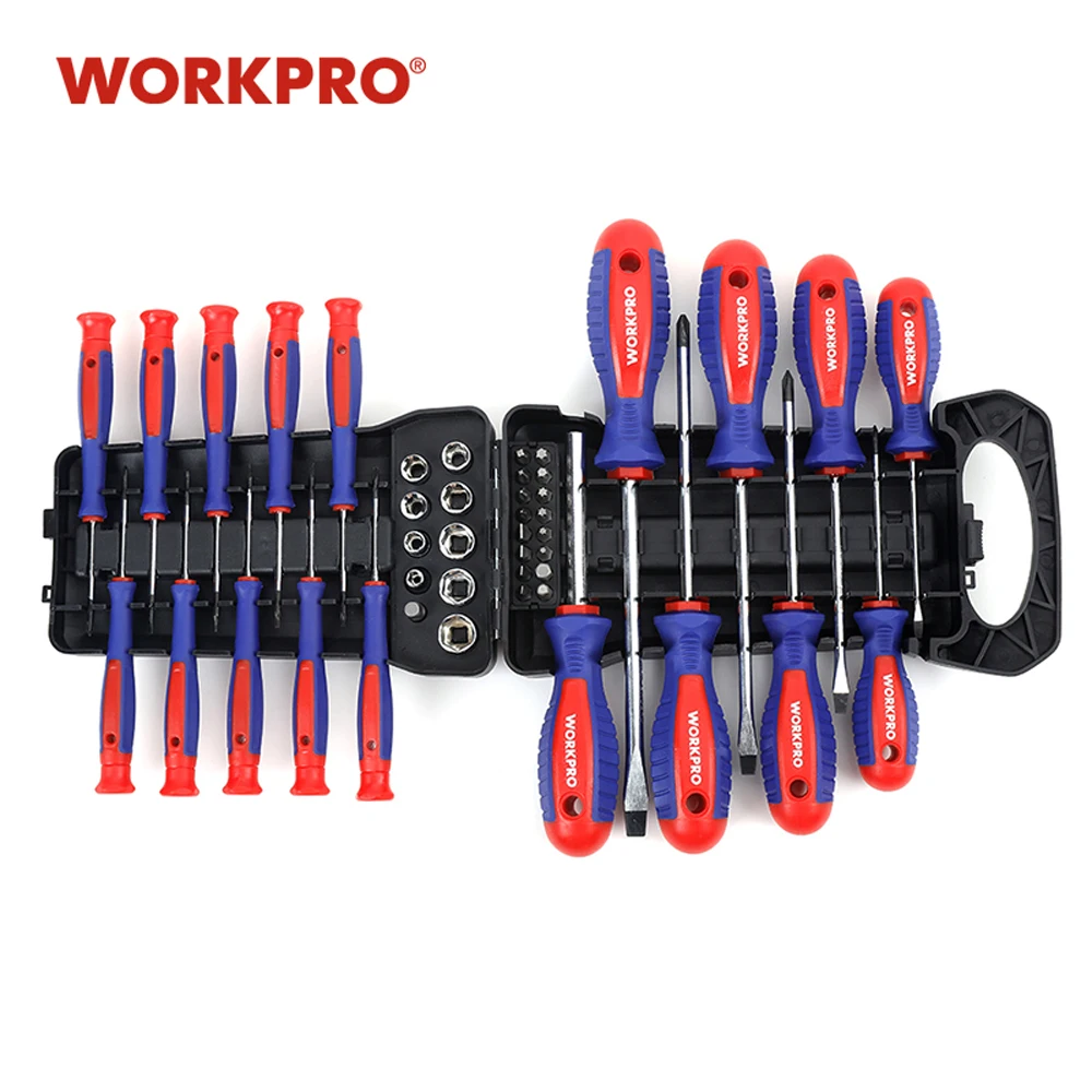 WORKPRO 45PC Screwdriver Set Precision Screwdrivers For Phone with Bits Set Hand Tool Multifunctional Repair Precision Tool Set
WORKPRO 45PC Screwdriver Set Precision Screwdrivers For Phone with Bits Set Hand Tool Multifunctional Repair Precision Tool Set