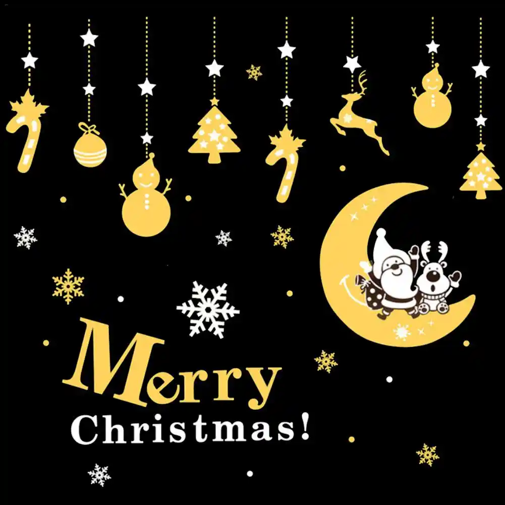 xmas decoration wall window sticker christmas style santa claus