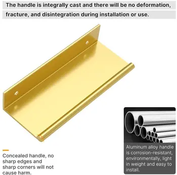 Goldenwarm Drawer Handles Gold Kitchen Cabinet Hardware Modern Furniture Handware Edge Pulls Finger Pull Cabinet Hardware
Goldenwarm Drawer Handles Gold Kitchen Cabinet Hardware Modern Furniture Handware Edge Pulls Finger Pull Cabinet Hardware