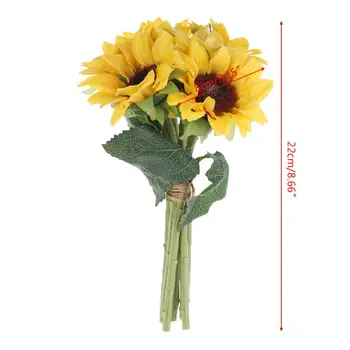 4 Bunches 24 Heads Artificial Sunflowers Simulation Leaf Faux Bouquet Home Decor 67JB
4 Bunches 24 Heads Artificial Sunflowers Simulation Leaf Faux Bouquet Home Decor 67JB