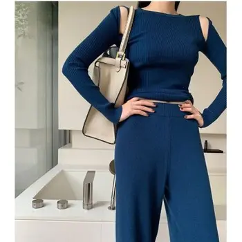 Zcwxm Knitted Two Piece Women Pants Sets Suit Ladies Autumn Costume Sweater Suit Wide Leg Pants Two-piece Tracksuit Fashion Set
Zcwxm Knitted Two Piece Women Pants Sets Suit Ladies Autumn Costume Sweater Suit Wide Leg Pants Two-piece Tracksuit Fashion Set