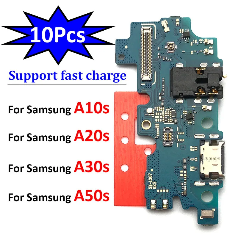 10Pcs USB Charging Port Mic Microphone Dock Connector Board Flex Cable For Samsung A10S A20S A30S A50S A107 A207 A307 A70s A12 | Мобильные