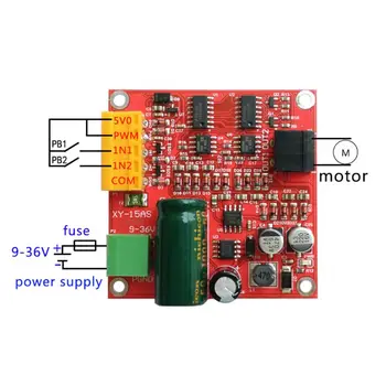 6-36V 15A High Power DC Motor Driver Board Precise PWM Speed Regulator Module Industrial Grade
6-36V 15A High Power DC Motor Driver Board Precise PWM Speed Regulator Module Industrial Grade