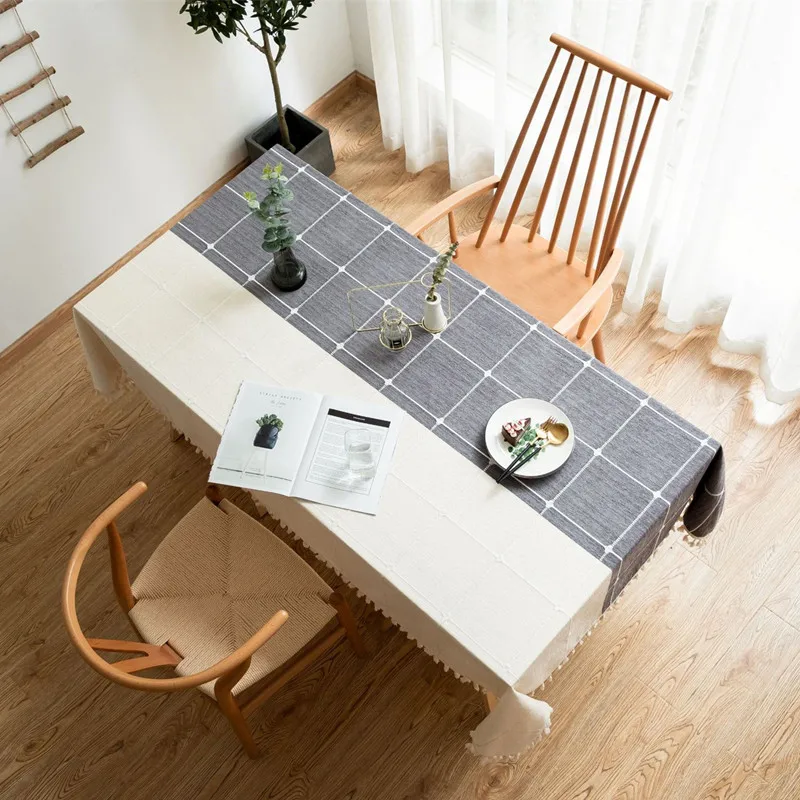 Two-tone Plaid Decorative Linen Tablecloth With Tassel Waterproof Oilproof Thicken Rectangular Wedding Dining Tea Table Cloth
Two-tone Plaid Decorative Linen Tablecloth With Tassel Waterproof Oilproof Thicken Rectangular Wedding Dining Tea Table Cloth