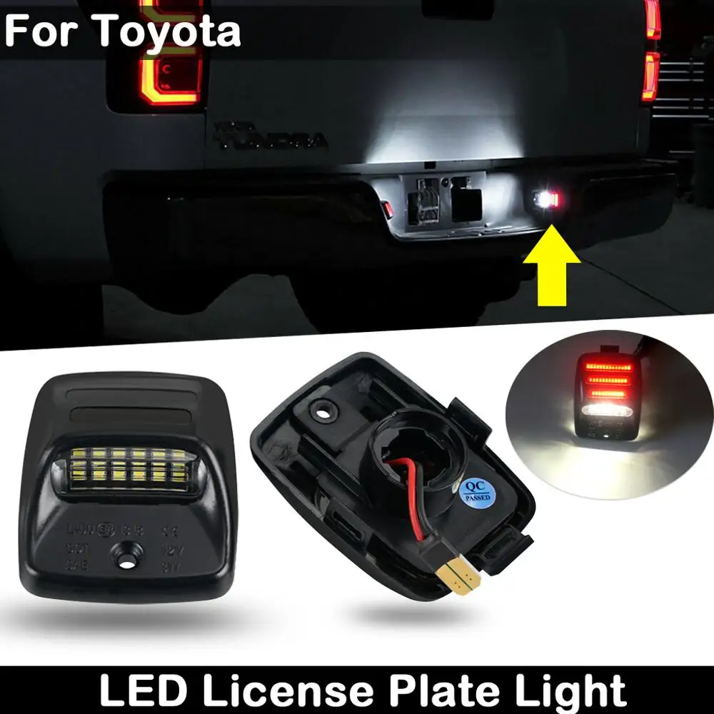 

2 шт. для Toyota Tacoma 2005-2015 Tundra 2000-2013 Высокое Яркость красный + белый светодиодный номерной знак светильник номерной знак лампа
