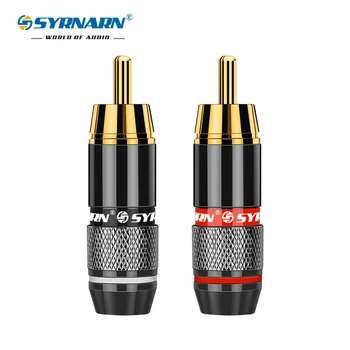 2Pcs/1Pair Hight Quality Gold Plated RCA Connector RCA male plug adapter Video/Audio Wire Connector Support 6mm Cable black&red
2Pcs/1Pair Hight Quality Gold Plated RCA Connector RCA male plug adapter Video/Audio Wire Connector Support 6mm Cable black&red