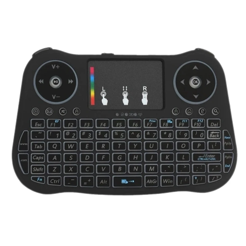 2.4Ghz Wireless Keyboard Touchpad Mouse Handheld Remote Control 4 Colors Backlight Colorful Breathing Lights for Android Tv Box
2.4Ghz Wireless Keyboard Touchpad Mouse Handheld Remote Control 4 Colors Backlight Colorful Breathing Lights for Android Tv Box