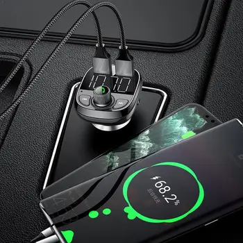 Bluetooth Car FM Transmitter Handsfree Qc3.0 USB Charger Car Kit Charger Dual Dropshipping Quick USB Adapter Radio Mp3 Char Q0A6
Bluetooth Car FM Transmitter Handsfree Qc3.0 USB Charger Car Kit Charger Dual Dropshipping Quick USB Adapter Radio Mp3 Char Q0A6