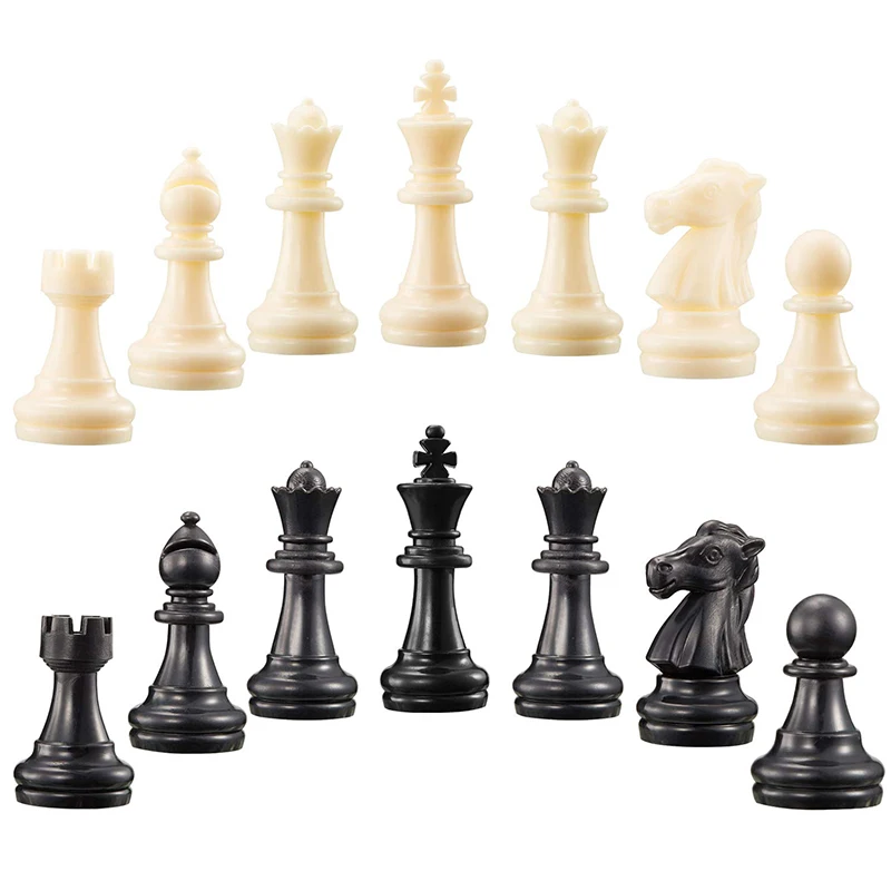 Chess Pieces 8.5cm King Chessmen Adult Child Plastic Figures Tournament Game Toy Backgammon 1 Set High Quality Safety Toys | Игрушки и