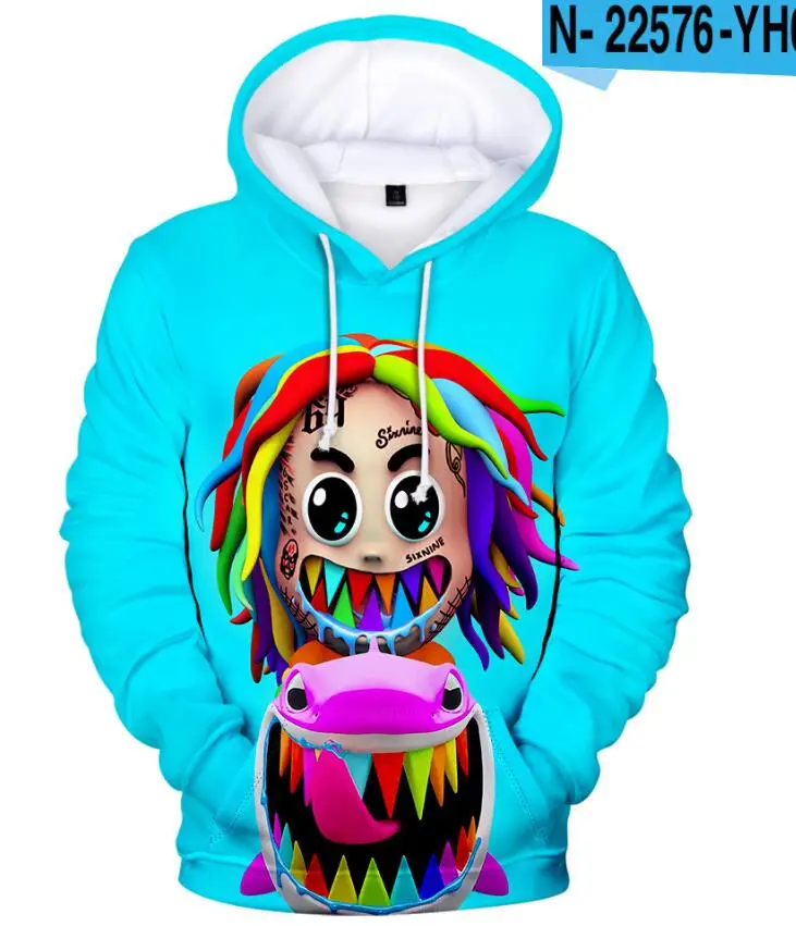 Толстовки с капюшоном для мужчин и женщин 6IX9INE GOOBA толстовки длинными рукавами в