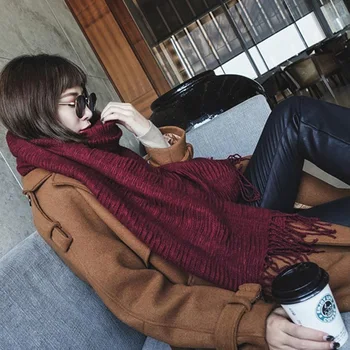 Autumn and Winter New Scarf Korean Edition Pure Colored Baitao Decoration Long tasseled Scarf Warm Shawl
Autumn and Winter New Scarf Korean Edition Pure Colored Baitao Decoration Long tasseled Scarf Warm Shawl