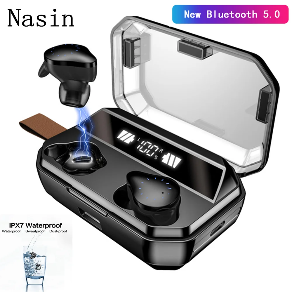 Nasin x12 8000mAh TWS 9D Stereo Hifi Bluetooth 5.0 Earphones LED Display IPX7 Waterproof Wireless Headsets With Mic for Xiaomi
Nasin x12 8000mAh TWS 9D Stereo Hifi Bluetooth 5.0 Earphones LED Display IPX7 Waterproof Wireless Headsets With Mic for Xiaomi