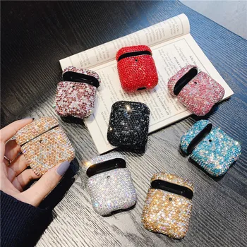 Earphone Cases For Apple AirPods 2 1 Diamond Luxury for Air pods Glitter Sequins Bling Hard Wireless Bluetooth Headphone Cover
Earphone Cases For Apple AirPods 2 1 Diamond Luxury for Air pods Glitter Sequins Bling Hard Wireless Bluetooth Headphone Cover