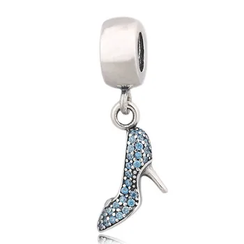 S925 DIY Jewelry Sparkling Shoe Dangle Charm fit Lady Bracelet Bangle Girl Gift Blue CZ
S925 DIY Jewelry Sparkling Shoe Dangle Charm fit Lady Bracelet Bangle Girl Gift Blue CZ