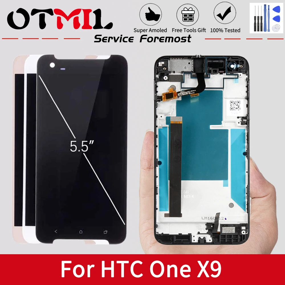 5.5" IPS LCD For HTC One X9 Display Touch Screen with Frame Digitizer Assemble For HTC One X9 Display For HTC X9 LCD Replacement
5.5" IPS LCD For HTC One X9 Display Touch Screen with Frame Digitizer Assemble For HTC One X9 Display For HTC X9 LCD Replacement