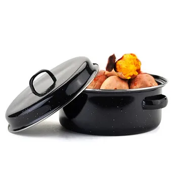 VOGVIGO Round Enamel Roaster Tin with Lid Oven Roasting Baking Dish Tray Cooking Kitchen Tool Cookware
VOGVIGO Round Enamel Roaster Tin with Lid Oven Roasting Baking Dish Tray Cooking Kitchen Tool Cookware