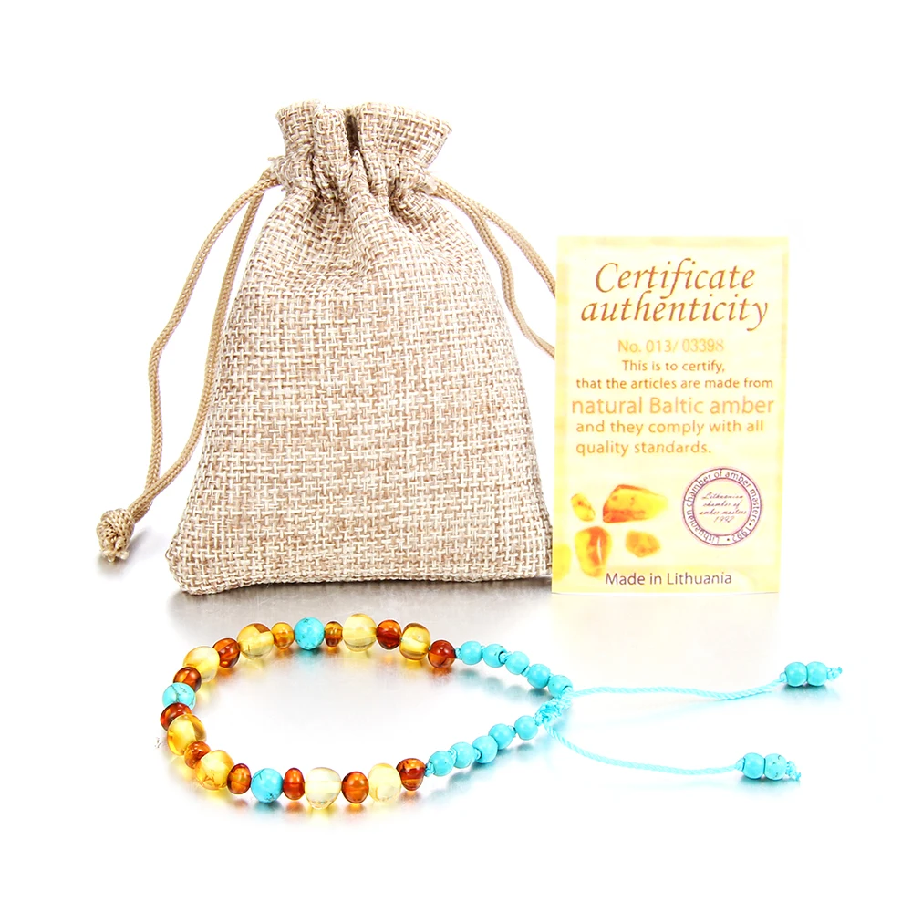 Baby amber bracelet anklet