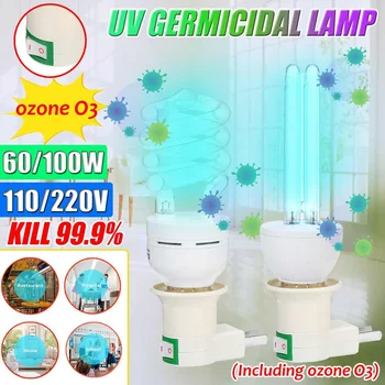 254NM LED E27 UVC Ultraviolet UV Light Tube Bulb ozone O3 UV Disinfection Lamp Ultraviolet lamp Germicidal Light 60W/100W
254NM LED E27 UVC Ultraviolet UV Light Tube Bulb ozone O3 UV Disinfection Lamp Ultraviolet lamp Germicidal Light 60W/100W