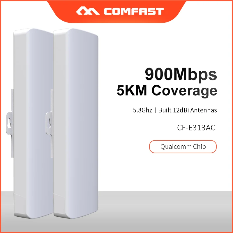 COMFAST CF-E313AC 5KM point to point Long Range Outdoor cpe Wireless AP Bridge 900Mbps 5.8G WIFI CPE WI-FI Antenna Nanostation
COMFAST CF-E313AC 5KM point to point Long Range Outdoor cpe Wireless AP Bridge 900Mbps 5.8G WIFI CPE WI-FI Antenna Nanostation