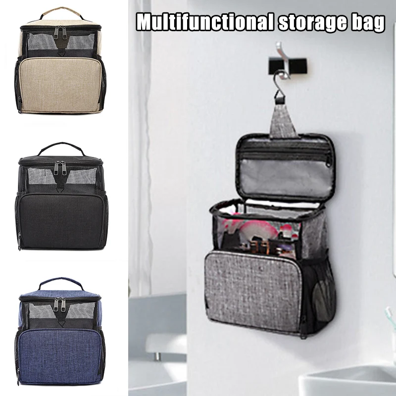 Фото Toiletry Bag Shower Tote Hanging Style Water Resistant Travel Organizer for Makeup with Hook A66  Багаж и | Хозяйственные сумки (4000416971972)